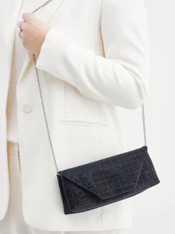 Konstantin Starke – Clutch aus Textil Dunkelblau