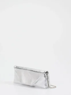 Konstantin Starke – Clutch aus Leder silberfarben