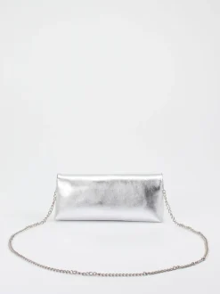 Konstantin Starke – Clutch aus Leder silberfarben