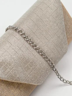Konstantin Starke – Clutch aus Textil in Champagner