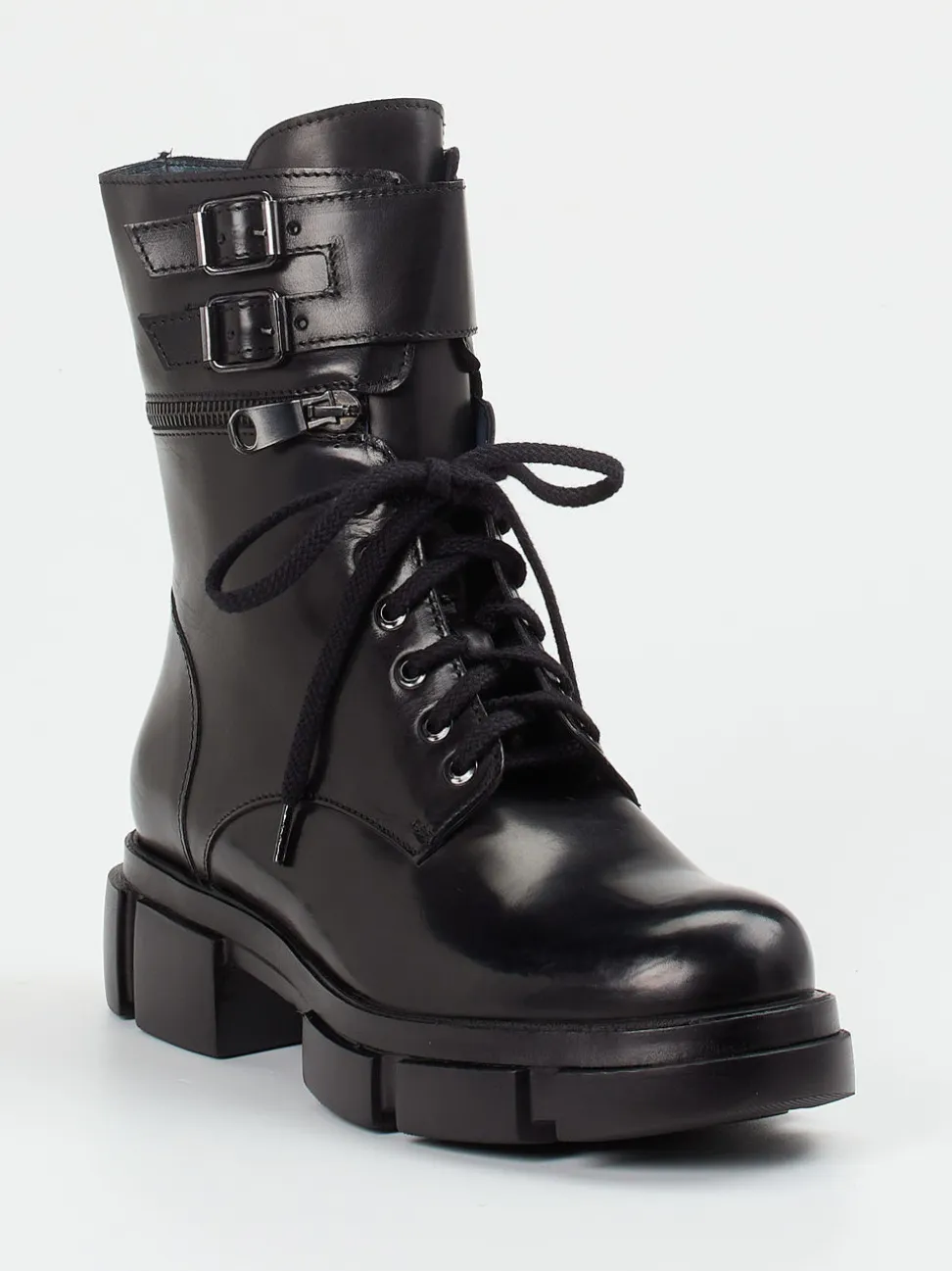 Konstantin Starke – Combat Boots aus Kalbleder schwarz