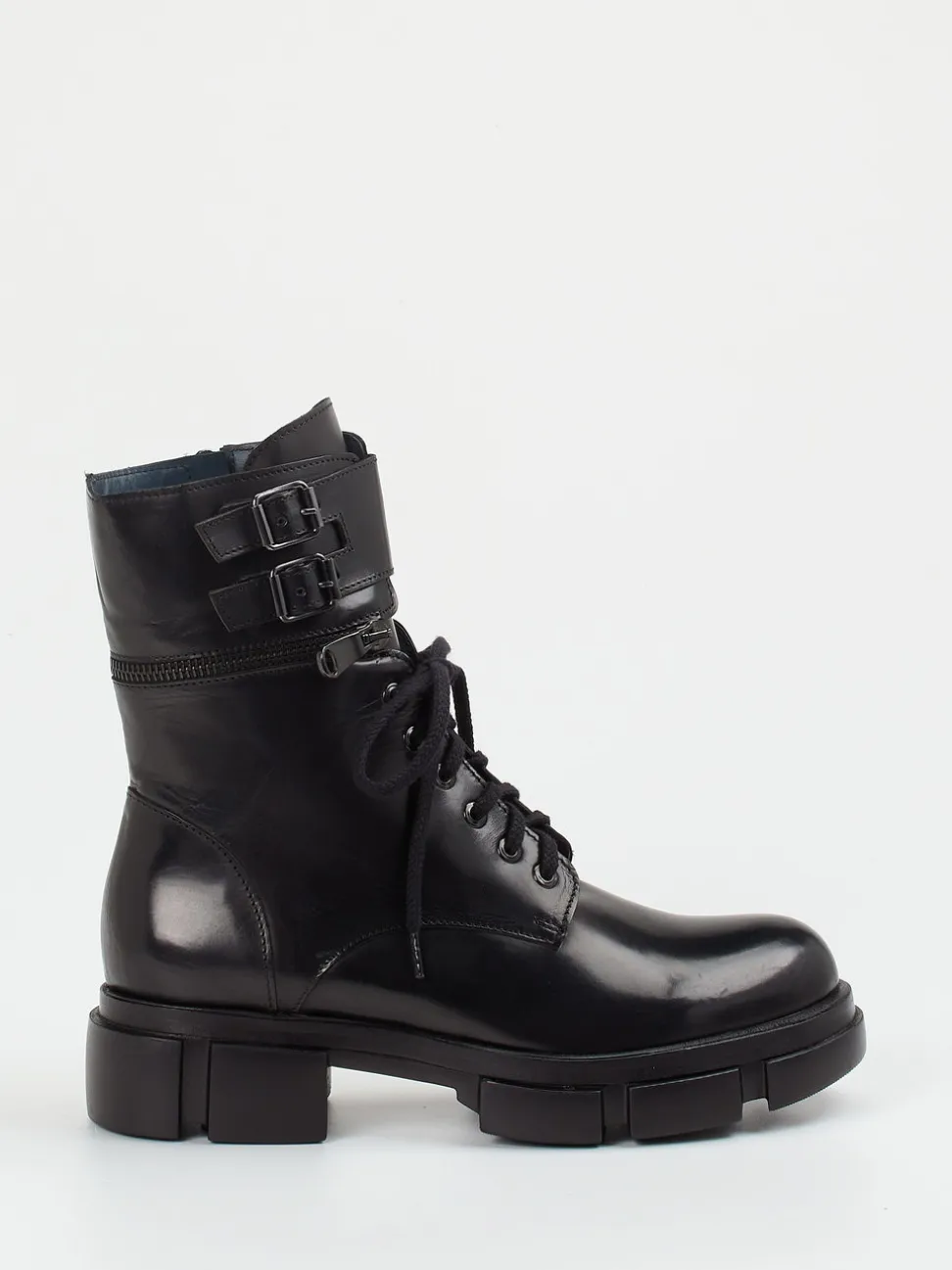 Konstantin Starke – Combat Boots aus Kalbleder schwarz