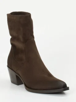 Konstantin Starke – Cowboy-Stiefelette aus Veloursleder Braun