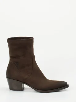 Konstantin Starke – Cowboy-Stiefelette aus Veloursleder Braun