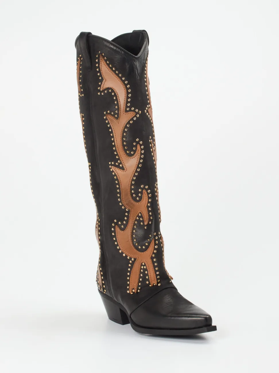 Konstantin Starke – Cowboy Boots aus Nubukleder Schwarz
