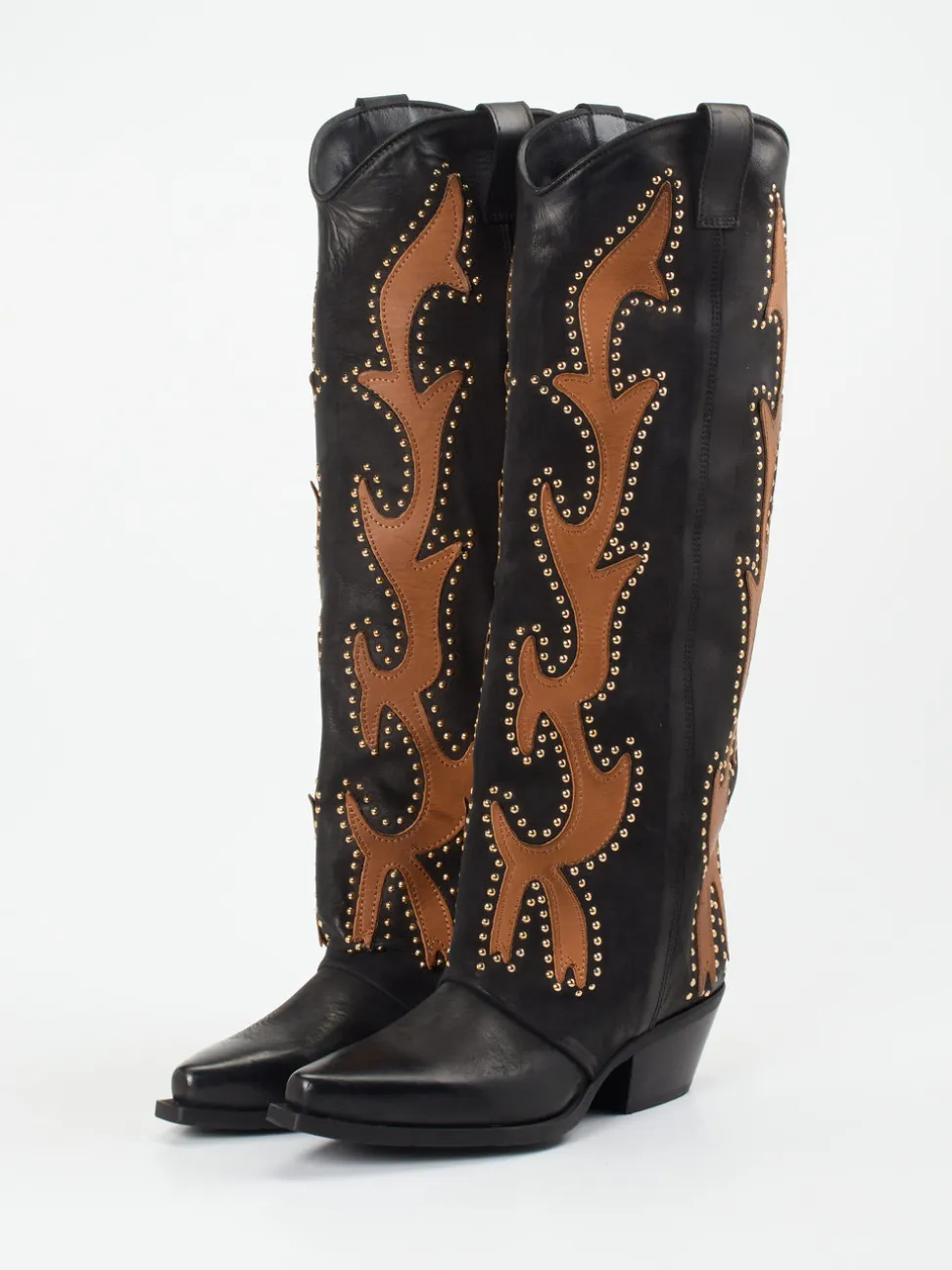 Konstantin Starke – Cowboy Boots aus Nubukleder Schwarz