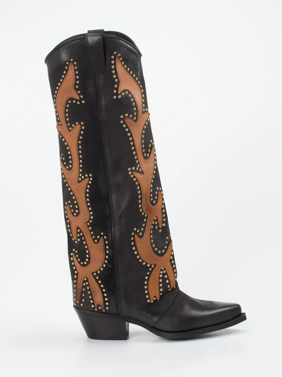 Konstantin Starke – Cowboy Boots aus Nubukleder Schwarz