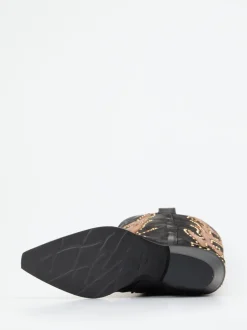 Konstantin Starke – Cowboy Boots aus Nubukleder Schwarz
