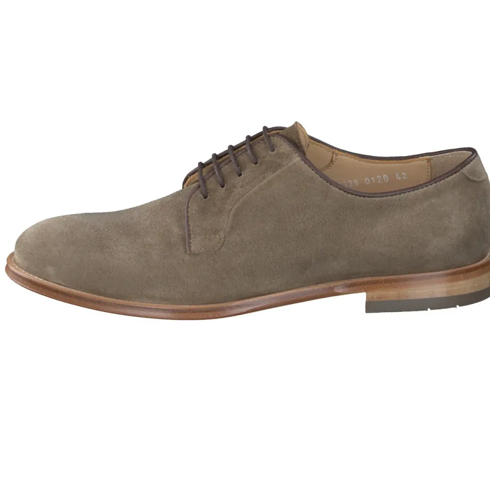 Konstantin Starke – Derby-Schuhe aus Veloursleder grün