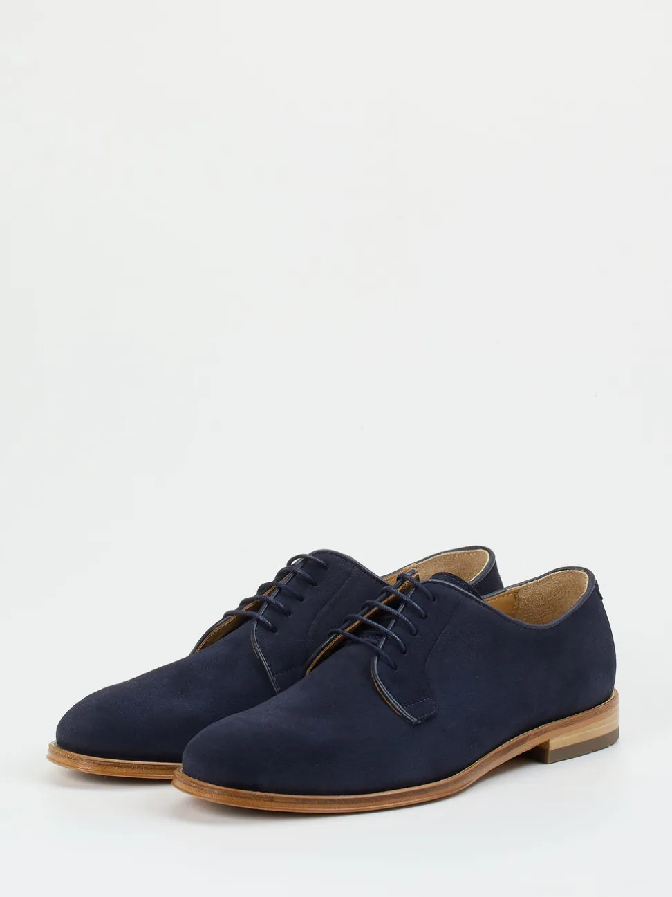 Konstantin Starke – Derby-Schnürschuh aus Veloursleder Blau