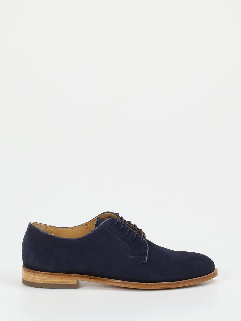 Konstantin Starke – Derby-Schnürschuh aus Veloursleder Blau