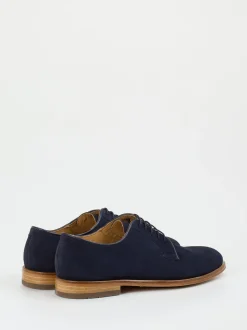 Konstantin Starke – Derby-Schnürschuh aus Veloursleder Blau
