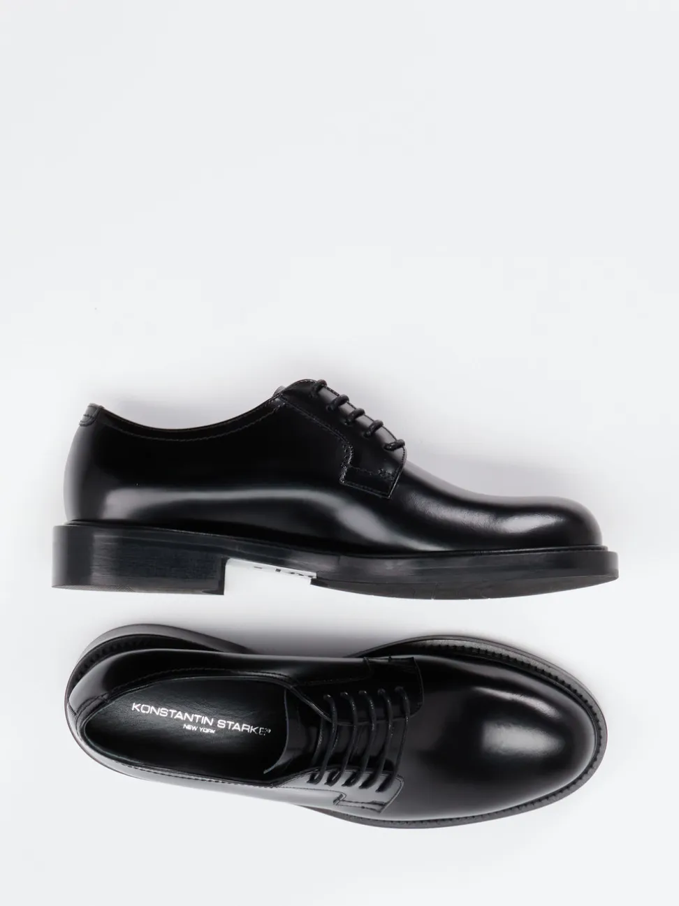 Konstantin Starke – Derby-Schuhe aus Hochglanzleder schwarz