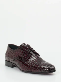 Konstantin Starke – Derby-Schuhe aus geprägtem Leder Bordeaux