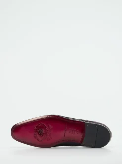 Konstantin Starke – Derby-Schuhe aus geprägtem Leder Bordeaux