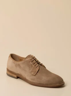 Konstantin Starke – Derby-Schnürschuhe aus Veloursleder Beige