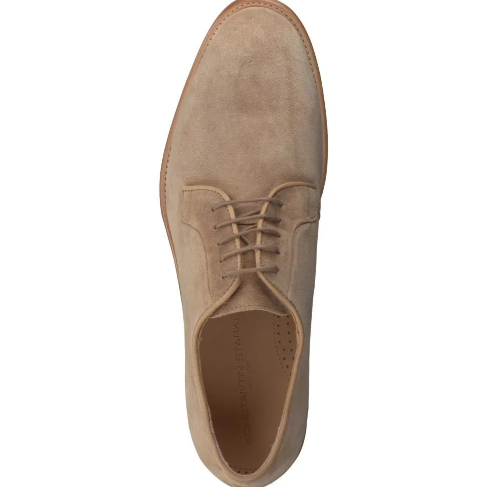 Konstantin Starke – Derby-Schnürschuhe aus Veloursleder Beige
