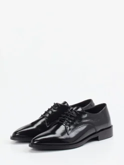 Konstantin Starke – Derby-Schuhe aus Hochglanzleder schwarz