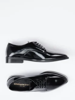 Konstantin Starke – Derby-Schuhe aus Hochglanzleder schwarz