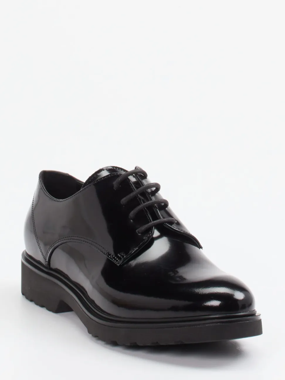 Konstantin Starke – Derby-Schnürschuhe aus Lackleder Schwarz
