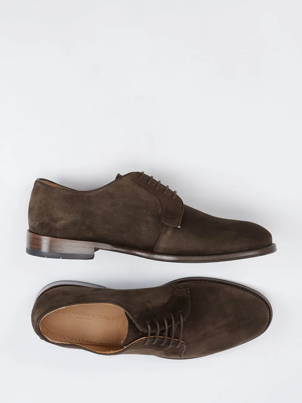 Konstantin Starke – Derby-Schnürschuh aus Veloursleder Braun
