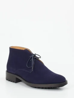 Konstantin Starke – Desert Boots aus Veloursleder Tintenblau
