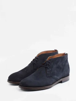 Konstantin Starke – Desert Boots aus Veloursleder Blau