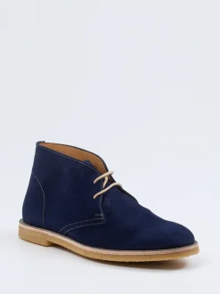 Konstantin Starke – Desert Boots aus Veloursleder Dunkelblau