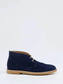 Konstantin Starke – Desert Boots aus Veloursleder Dunkelblau