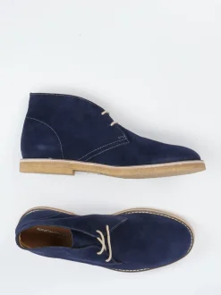 Konstantin Starke – Desert Boots aus Veloursleder Dunkelblau