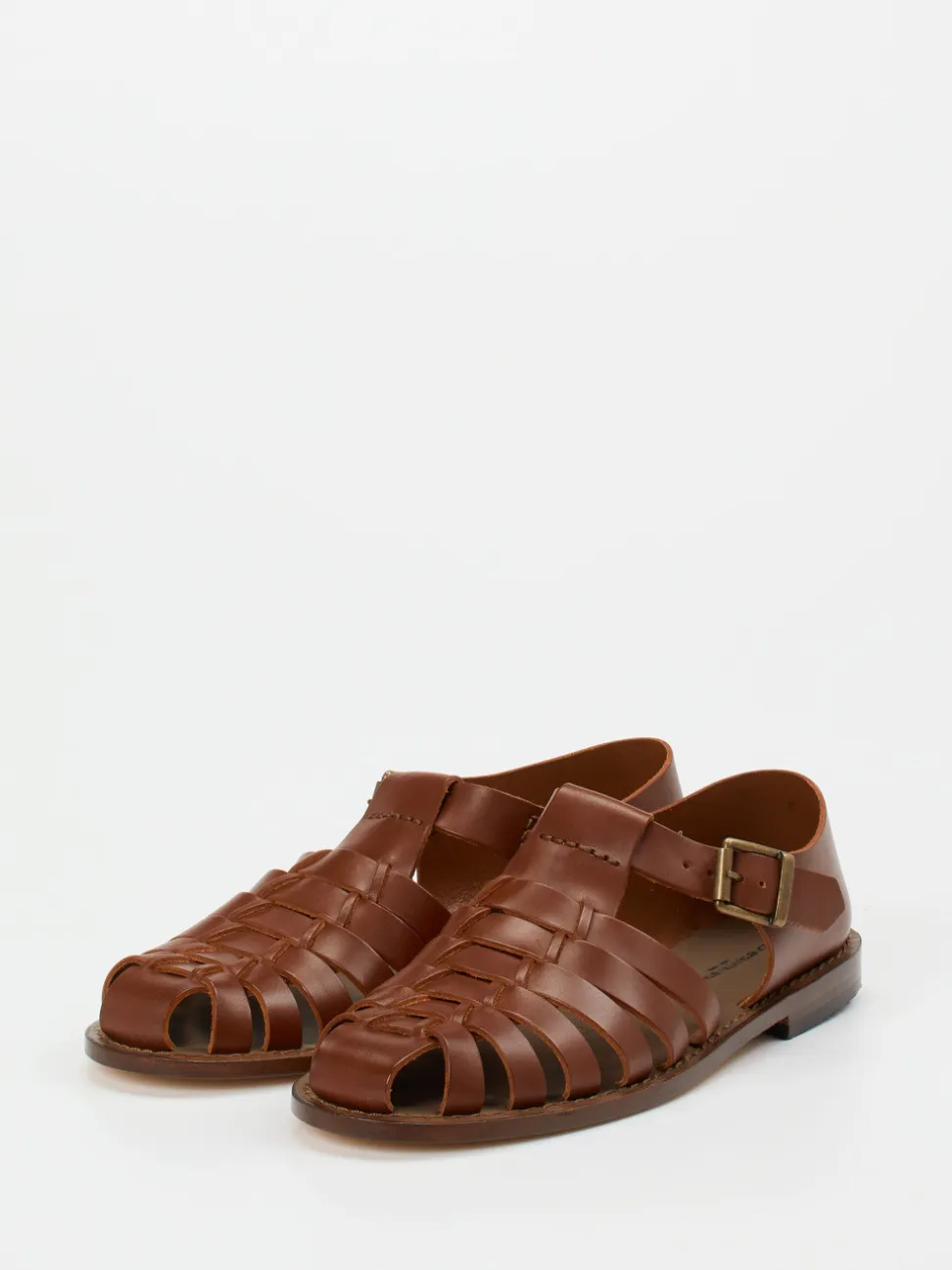 Konstantin Starke – Fischersandalen aus Kalbleder Braun