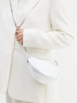 Konstantin Starke – Half-Moon-Bag aus Leder silber
