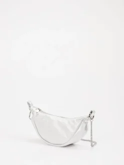 Konstantin Starke – Half-Moon-Bag aus Leder silber