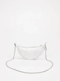Konstantin Starke – Half-Moon-Bag aus Leder silber