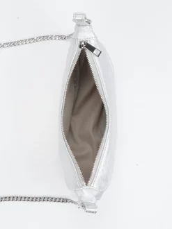 Konstantin Starke – Half-Moon-Bag aus Leder silber