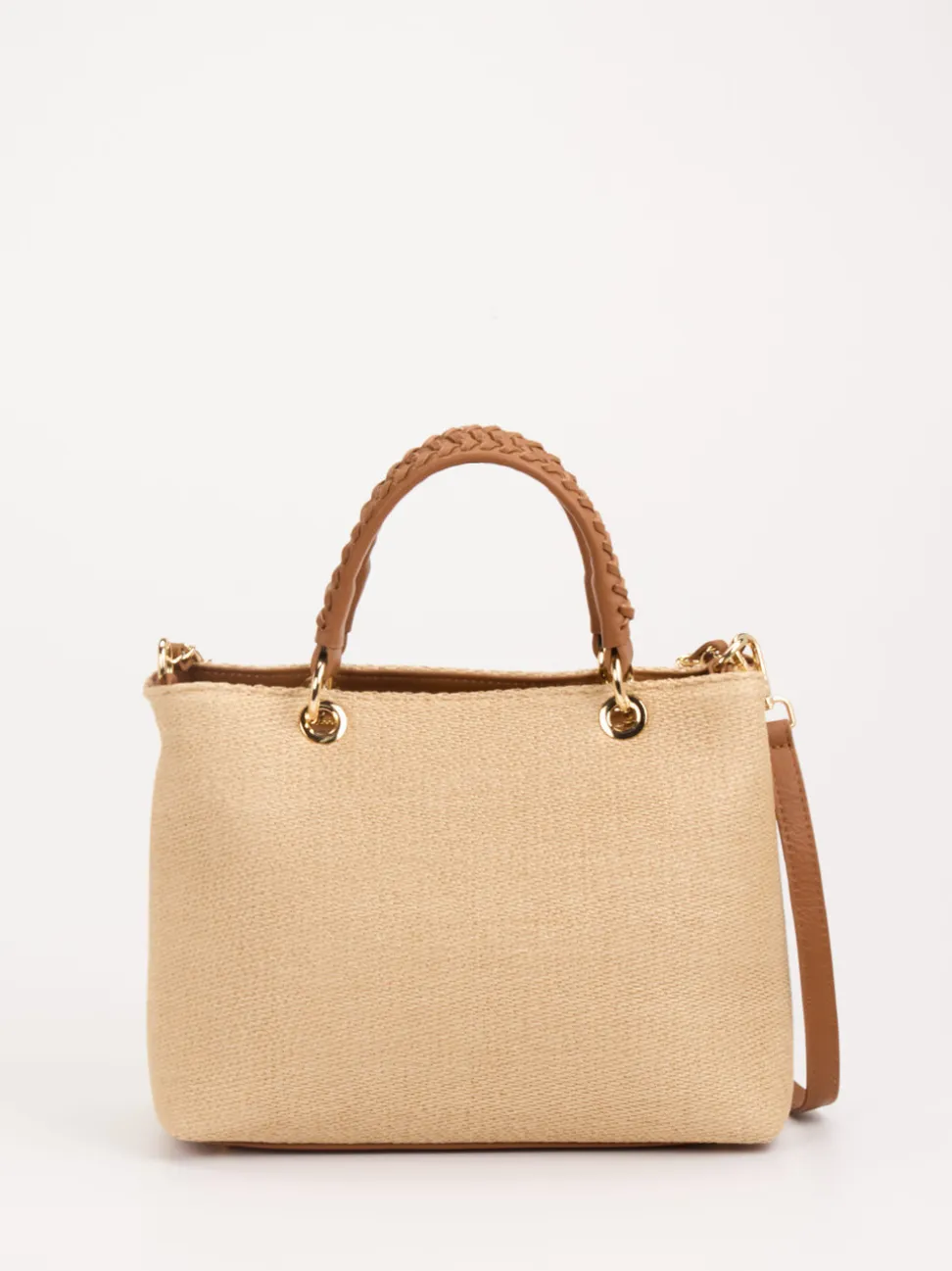 Konstantin Starke – Handtasche aus Kunstleder und Raffia