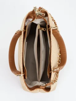 Konstantin Starke – Handtasche aus Kunstleder und Raffia