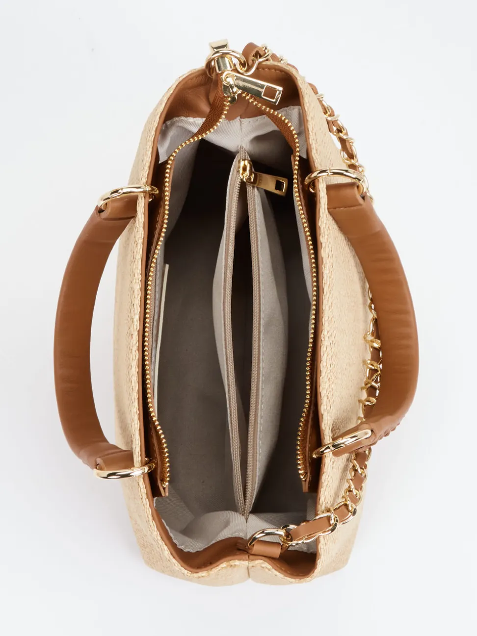 Konstantin Starke – Handtasche aus Kunstleder und Raffia