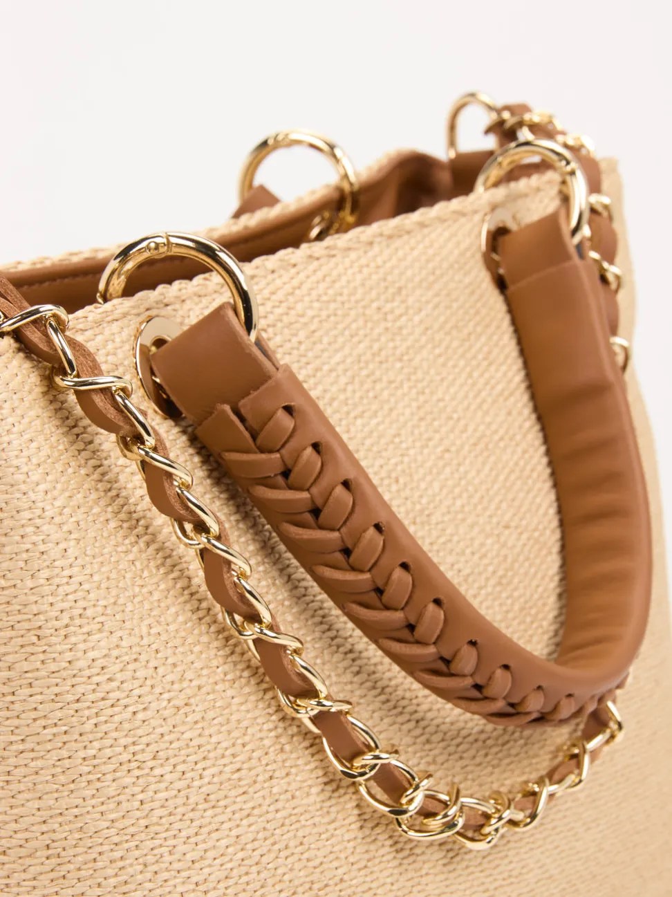 Konstantin Starke – Handtasche aus Kunstleder und Raffia