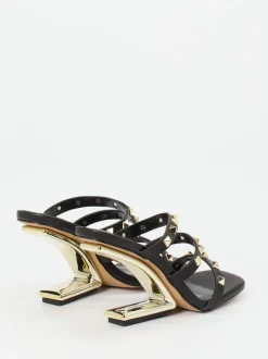 Konstantin Starke – High Heel Sandalette aus Leder schwarz