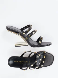 Konstantin Starke – High Heel Sandalette aus Leder schwarz
