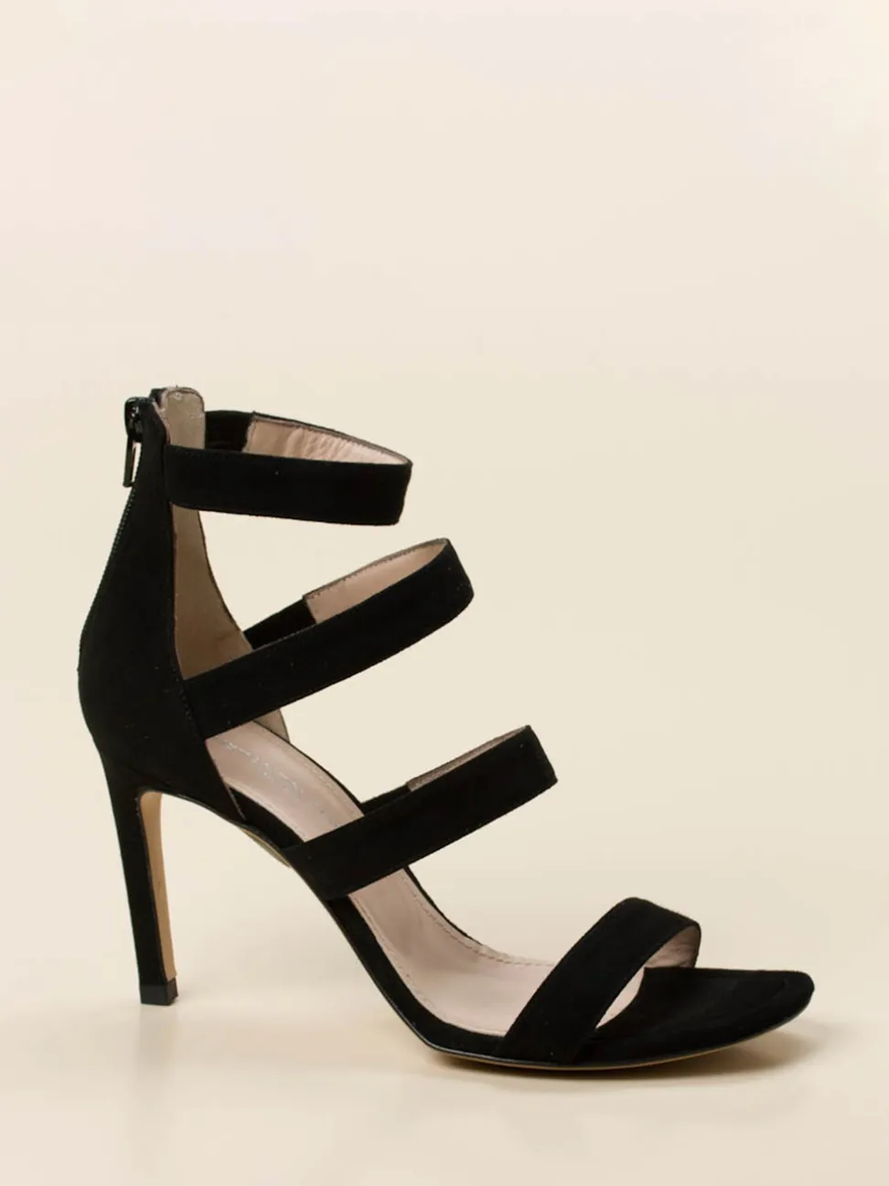 Konstantin Starke – High Heel Sandalen aus Veloursleder schwarz