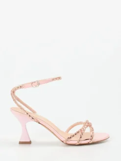 Konstantin Starke – High Heel Sandalette aus Metallicleder rosé