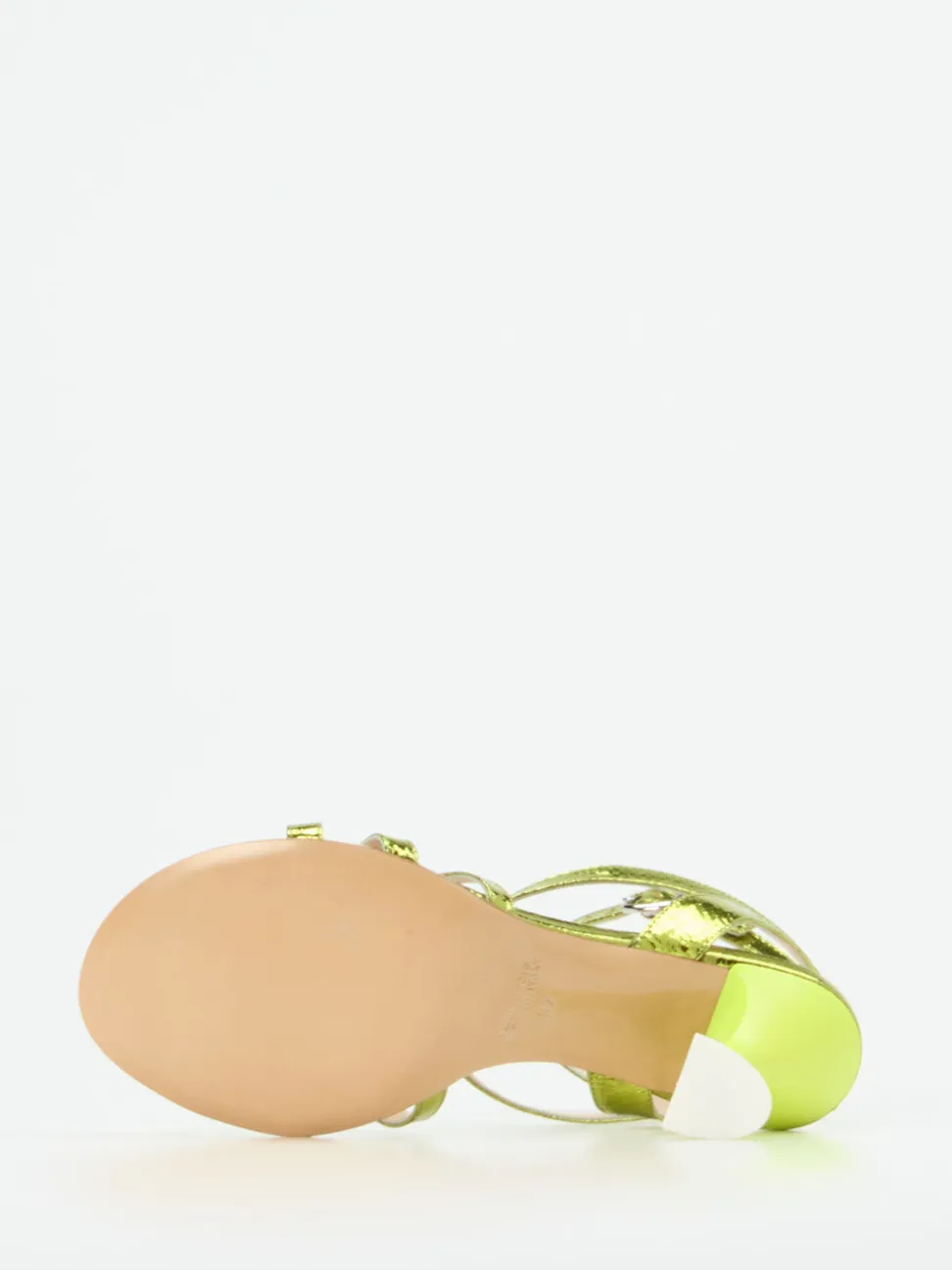 Konstantin Starke – High Heel Sandalen aus Metallicleder