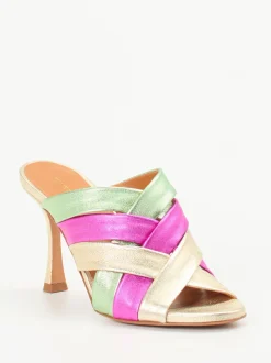 Konstantin Starke – High Heels aus Metallicleder multicolor