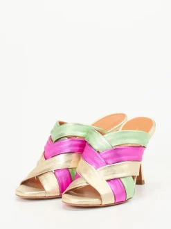 Konstantin Starke – High Heels aus Metallicleder multicolor