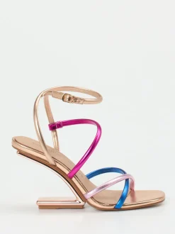 Konstantin Starke – High Heel Sandale aus Metallicleder