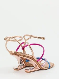 Konstantin Starke – High Heel Sandale aus Metallicleder