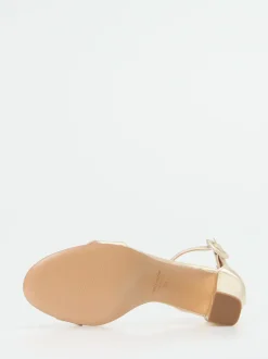 Konstantin Starke – High Heel Sandale aus Veloursleder Gold