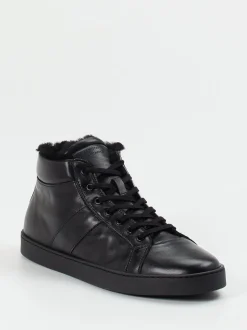 Konstantin Starke – High-Top Sneaker aus Lammleder schwarz